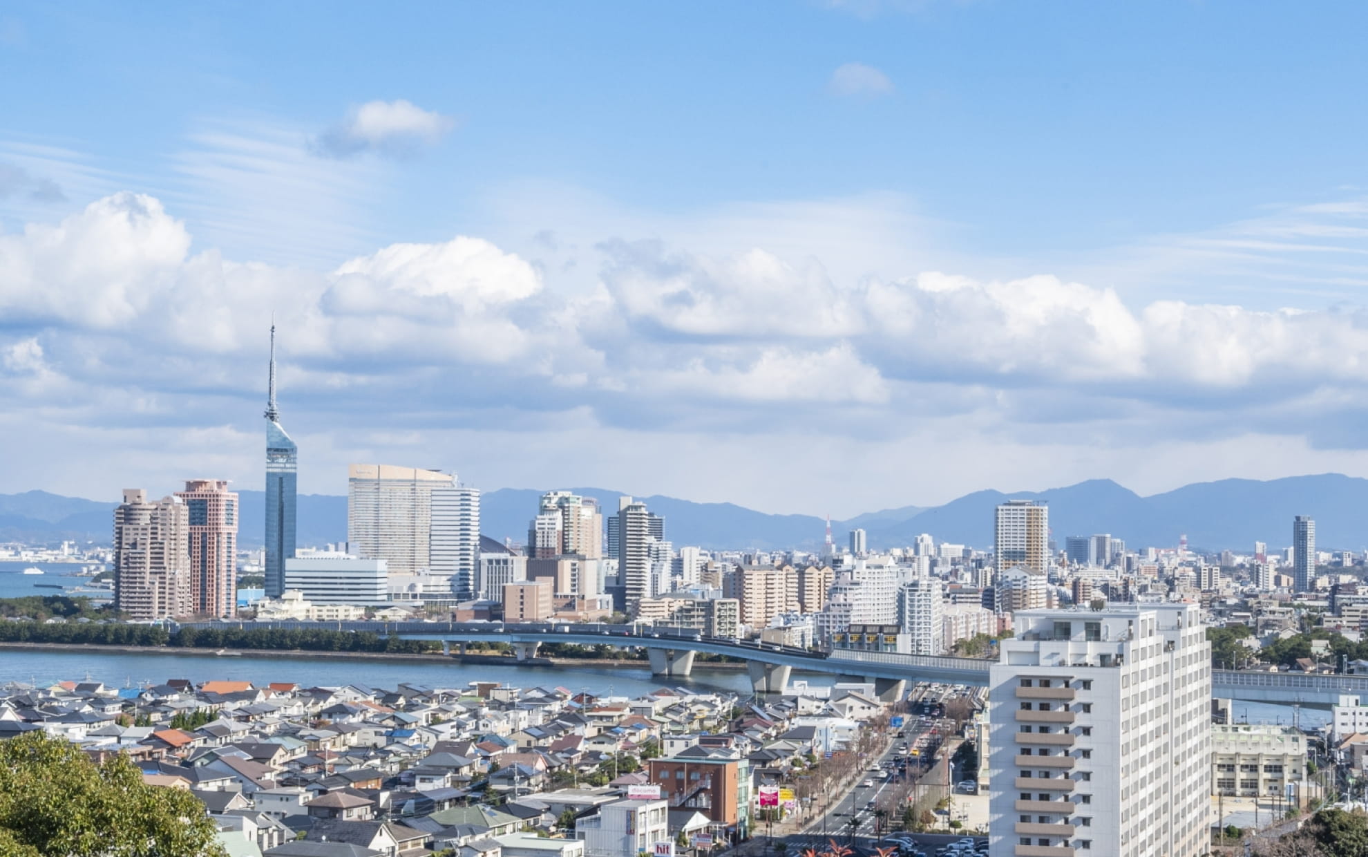 福岡市の俯瞰写真